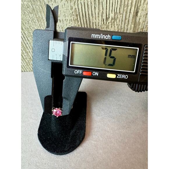 NEW Pink Sakura/White Moissanite - 75% 18k White Gold, Sz.6 - Picture 7 of 9